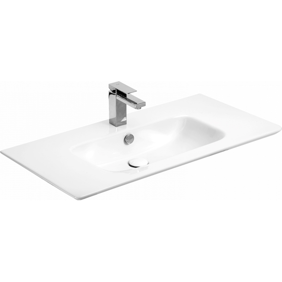 Консоль напольная с раковиной Stworki Мосс 90 см KR-601932, чёрный фото 9