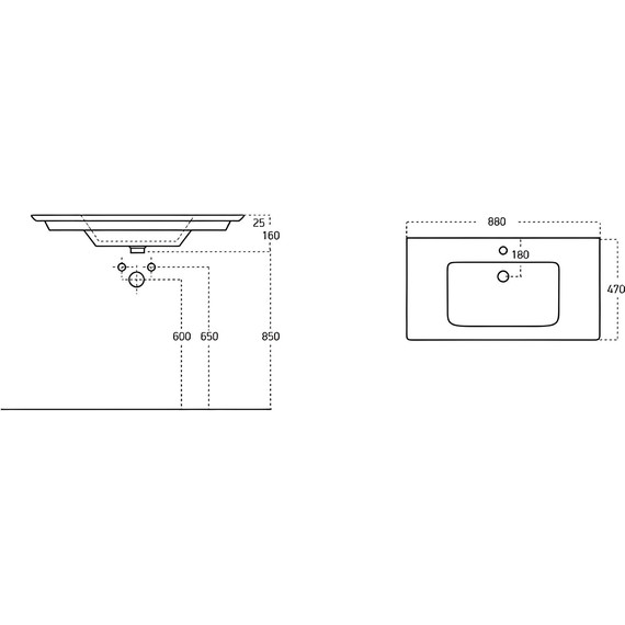 Консоль напольная с раковиной Stworki Мосс 90 см KR-601932, чёрный фото 3