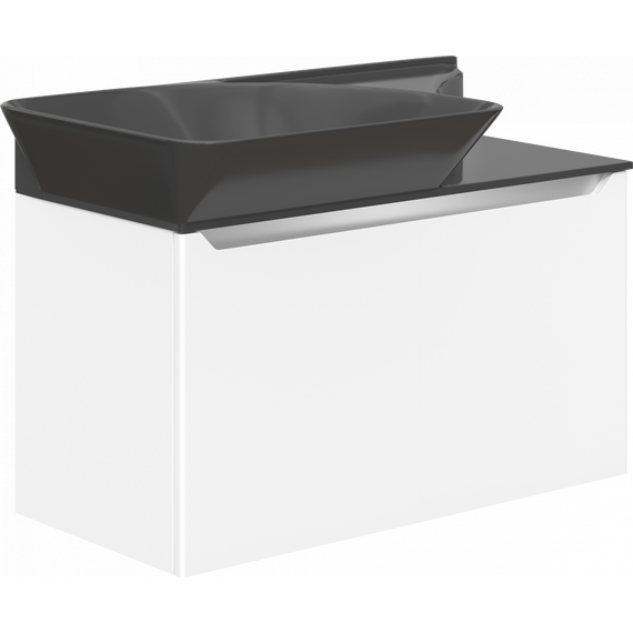 Тумба подвесная с раковиной Stworki Ши 80 см 609720, белый - 7 Тумба подвесная с раковиной Stworki Ши 80 см 609720, белый фото 7