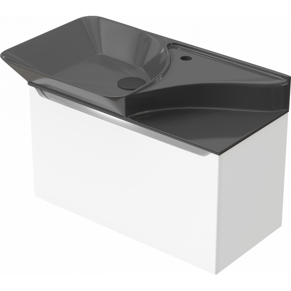 Тумба подвесная с раковиной Stworki Ши 80 см 609720, белый - 9 Тумба подвесная с раковиной Stworki Ши 80 см 609720, белый фото 9