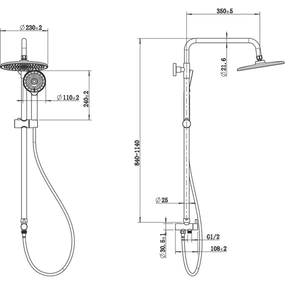 Душевая стойка Stworki Вестфолл WH626-C - 2 Душевая стойка Stworki Вестфолл WH626-C фото 2