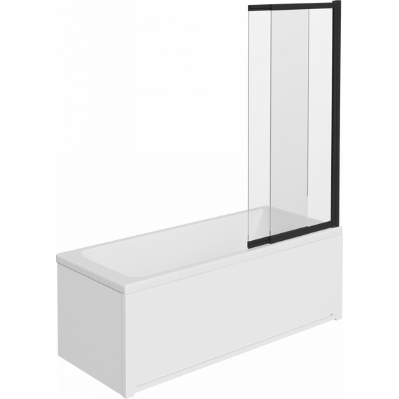 Шторка для ванны Stworki Нюборг 98x145 см STW_801_BL_C, чёрный/прозрачное фото 13