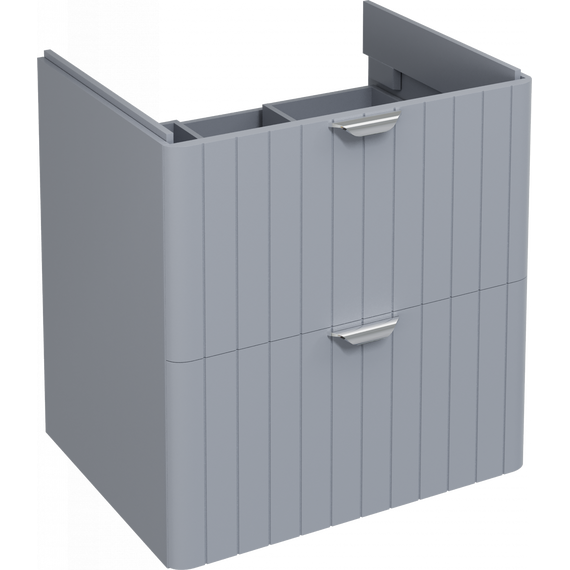 Тумба подвесная с раковиной Stworki Ларвик 60 см 622514, серый фото 8