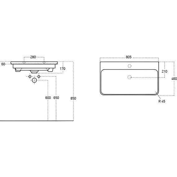 Тумба подвесная с раковиной Stworki Ларвик 80 см 622515, белый фото 4