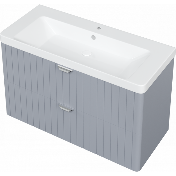 Тумба подвесная с раковиной Stworki Ларвик 105 см TR-622518, серый фото 11