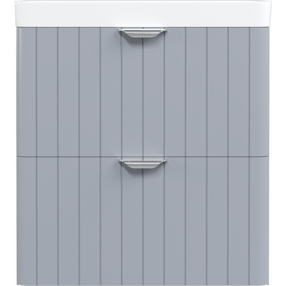 Тумба подвесная с раковиной Stworki Ларвик 60 см 622514, серый фото 10