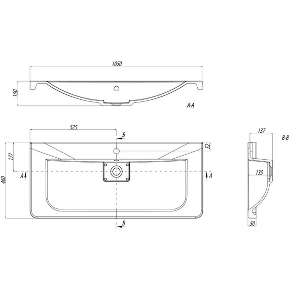 Тумба подвесная с раковиной Акватон Шерилл 105 см 1A2063K1SH010, белый фото 9