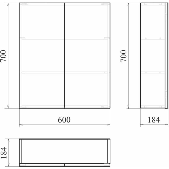 Зеркало-шкаф Mirsant Фарида 18/2 60 см - 5 Зеркало-шкаф Mirsant Фарида 18/2 60 см фото 5