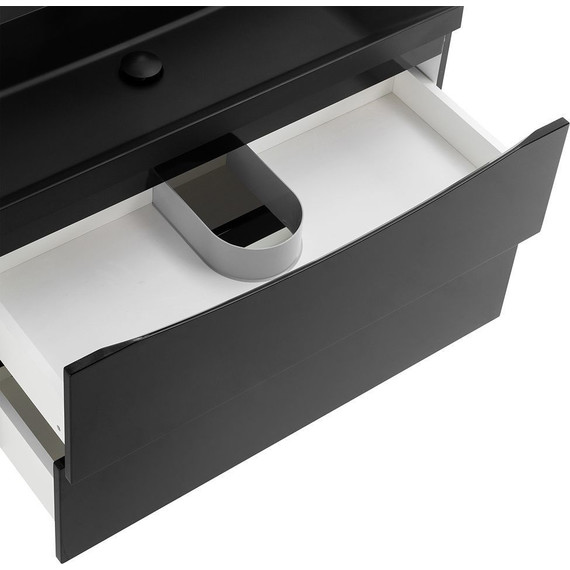 Тумба подвесная с раковиной BelBagno MARINO-900-2C-SO-NL-P 90 см, Nero Lucido (раковина BB900/450-LV-ART-AST-NERO) - 2 Тумба подвесная с раковиной BelBagno MARINO-900-2C-SO-NL-P 90 см, Nero Lucido (раковина BB900/450-LV-ART-AST-NERO) фото 2