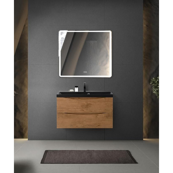 Тумба подвесная с раковиной BelBagno MARINO-900-2C-SO-RN-P 90 см, Rovere Nature (раковина BB900/450-LV-ART-AST-NERO) - 6 Тумба подвесная с раковиной BelBagno MARINO-900-2C-SO-RN-P 90 см, Rovere Nature (раковина BB900/450-LV-ART-AST-NERO) фото 6