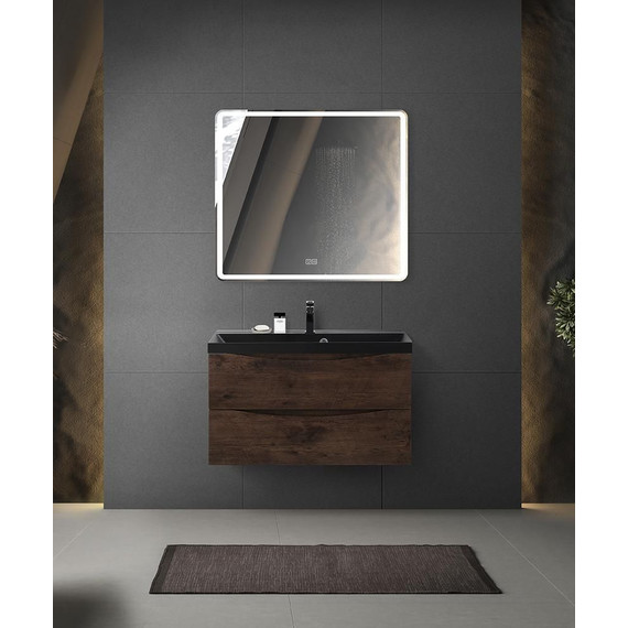 Тумба подвесная с раковиной BelBagno MARINO-900-2C-SO-RW-P 90 см, Rovere Moro (раковина BB900/450-LV-ART-AST-NERO) - 7 Тумба подвесная с раковиной BelBagno MARINO-900-2C-SO-RW-P 90 см, Rovere Moro (раковина BB900/450-LV-ART-AST-NERO) фото 7