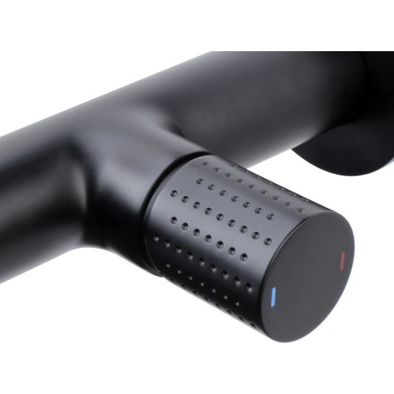 Смеситель для раковины настенный Bronze de Luxe Liberty 301B, чёрный матовый, Цвет производителя: чёрный матовый - 2 Смеситель для раковины настенный Bronze de Luxe Liberty 301B, чёрный матовый, Цвет производителя: чёрный матовый фото 2