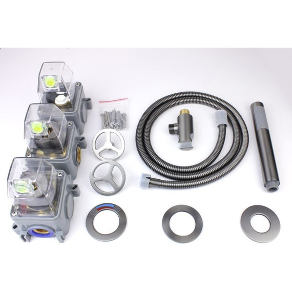 Душевая система для душа Bronze de Luxe Liberty 5011GG-L, графит фото 14