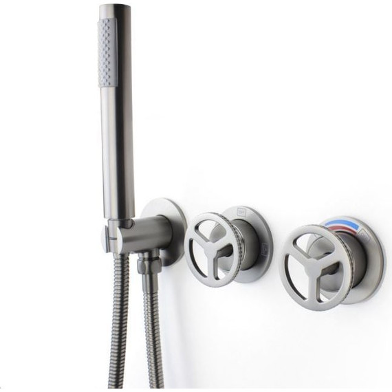 Душевая система для душа Bronze de Luxe Liberty 5011GG-L, графит фото 8