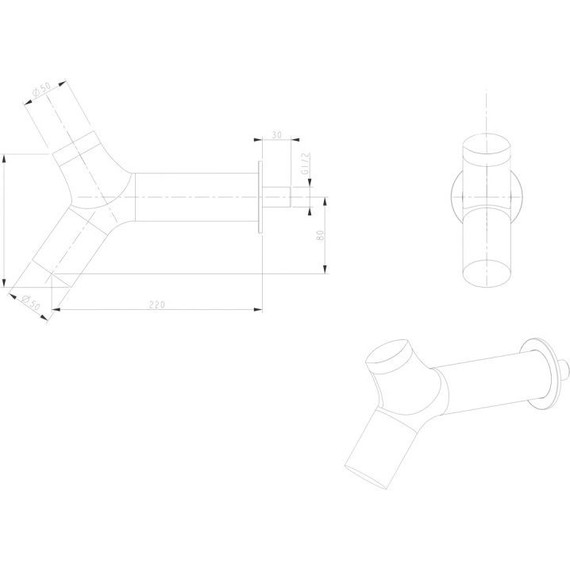 Верхний душ Bronze de Luxe Liberty 50x50 мм 501GM-P, графит фото 6
