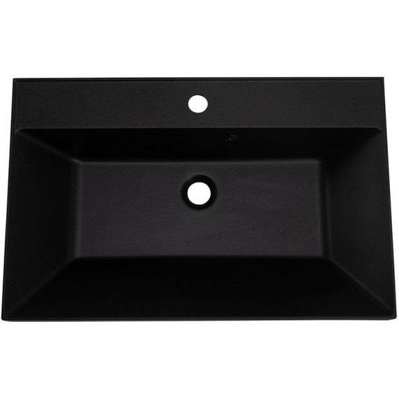 Тумба подвесная с раковиной BelBagno MARINO-H60-700-2C-SO-RW-P 70 см (раковина чёрная BB700/450-LV-ART-AST-NERO) Rovere Moro фото 10