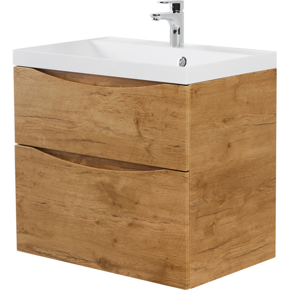 Тумба подвесная с раковиной BelBagno MARINO-H60-700-2C-SO-RN-P 70 см (раковина чёрная BB700/450-LV-ART-AST-NERO) Rovere Nature - 3 Тумба подвесная с раковиной BelBagno MARINO-H60-700-2C-SO-RN-P 70 см (раковина чёрная BB700/450-LV-ART-AST-NERO) Rovere Nature фото 3