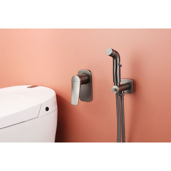 Набор для гигиенического душа Lemark Bronx LM3719GM, графит фото 2