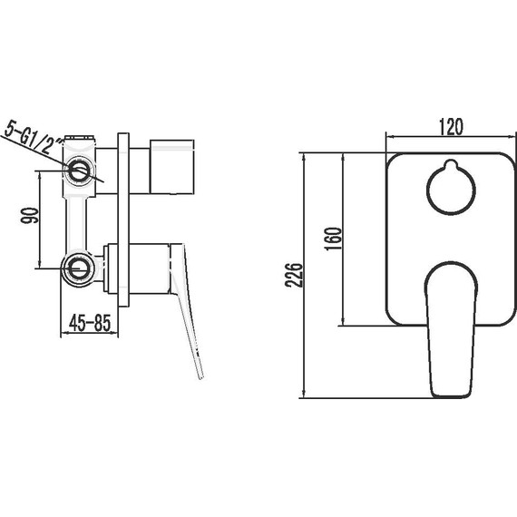 Смеситель для ванны Lemark Bronx LM3728GM (на три выхода) графит фото 3