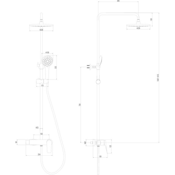 Душевая стойка Lemark Bronx LM3760BL, черный - 4 Душевая стойка Lemark Bronx LM3760BL, черный фото 4