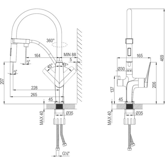 Смеситель для кухни Lemark Bronx LM3761GM, графит фото 7