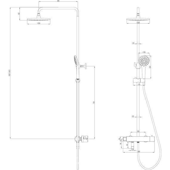 Душевая стойка с термостатом Lemark Bronx LM3772BL, черный - 6 Душевая стойка с термостатом Lemark Bronx LM3772BL, черный фото 6