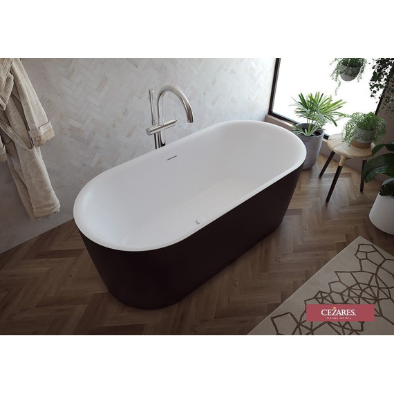 Ванна отдельностоящая Cezares Metauro 180x80 см METAURO-INT-Central-180-80-60-B-W-MATT, чёрный матовый - 2 Ванна отдельностоящая Cezares Metauro 180x80 см METAURO-INT-Central-180-80-60-B-W-MATT, чёрный матовый фото 2