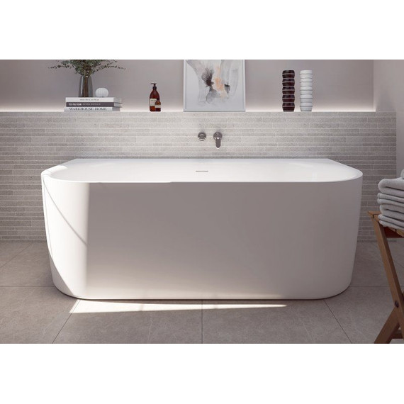 Ванна акриловая Cezares Metauro 180x80 см METAURO-INT-Wall-180-80-60-W-MATT, белый матовый фото 2