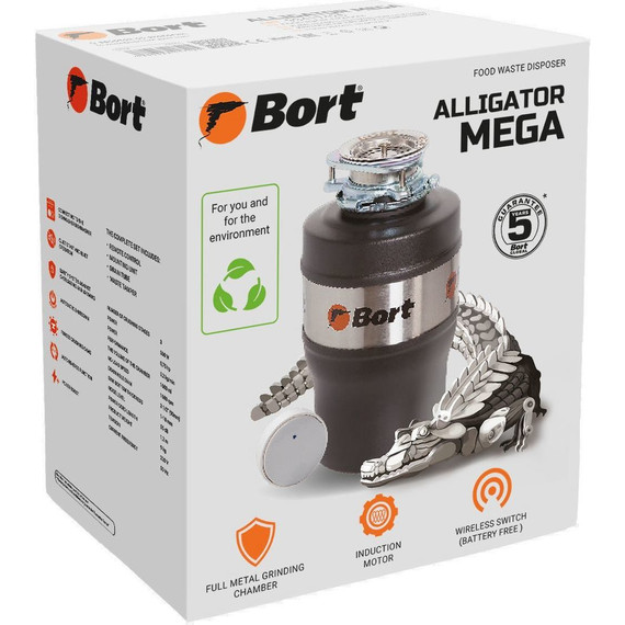 Измельчитель пищевых отходов Bort Alligator Mega 93417425 фото 12
