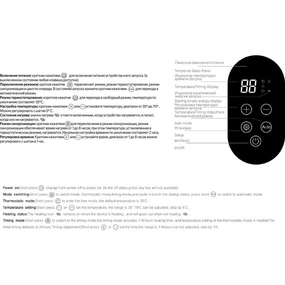 Первый в мире интеллектуальный полотенцесушитель Dagen Easy 500x150 мм E1SEB (скрытое подключение) чёрный матовый фото 3