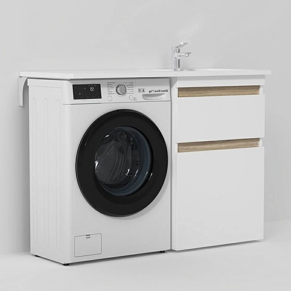 Тумба с раковиной-столешницей Am.Pm X-Joy 120 см R M85AFSX0602WG (раковина M85AWPR1201WG) белый глянцевый фото 4