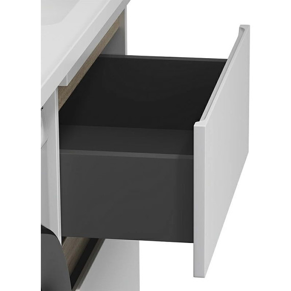 Тумба с раковиной-столешницей Am.Pm X-Joy 120 см R M85AFSX0602WG (раковина M85AWPR1201WG) белый глянцевый фото 6