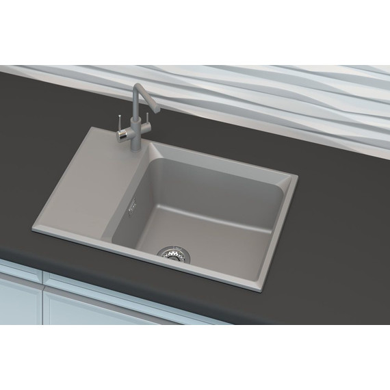 Кухонная мойка Point Этна 78 PN3012AL, серый, Цвет производителя: серый фото 3