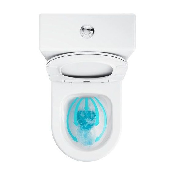 Унитаз-компакт Ravak Optima RimOff Combi X01870 с тонкой крышкой микролифт фото 6