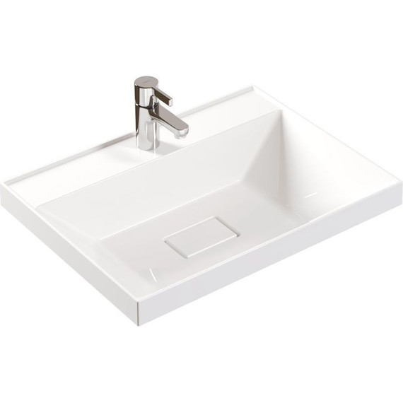 Тумба подвесная с раковиной Mirsant Dante 60 см (раковина Style 60) серый матовый фото 2