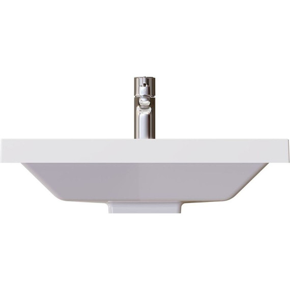 Тумба подвесная с раковиной Mirsant Dante 60 см (раковина Style 60) серый матовый фото 8