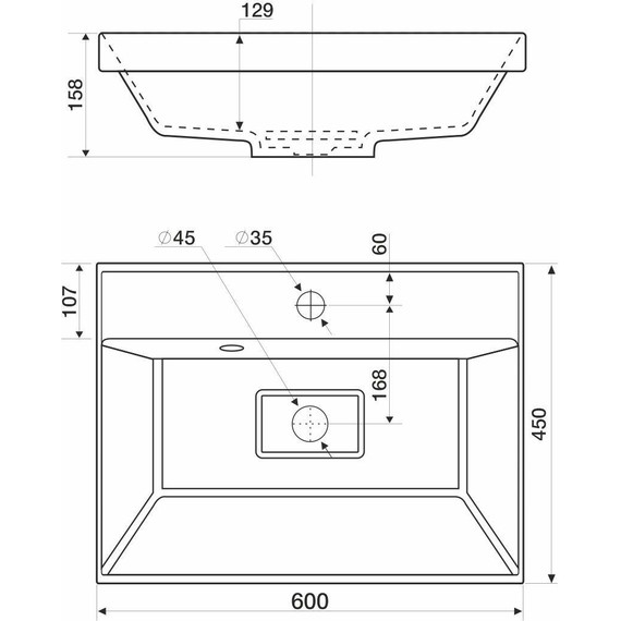 Тумба подвесная с раковиной Mirsant Dante 60 см (раковина Style 60) серый матовый фото 11