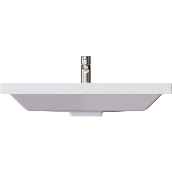 Тумба подвесная с раковиной Mirsant Dante 80 см (раковина Style 80) серый матовый фото 9