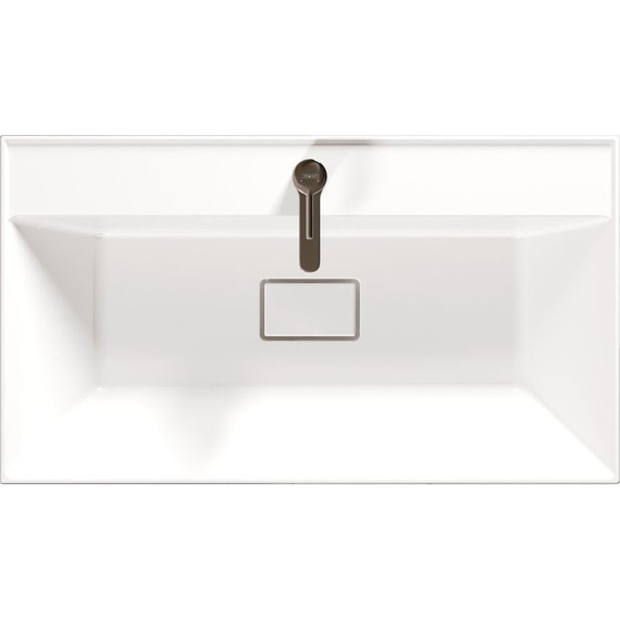 Тумба подвесная с раковиной Mirsant Dante 80 см (раковина Style 80) серый матовый фото 8