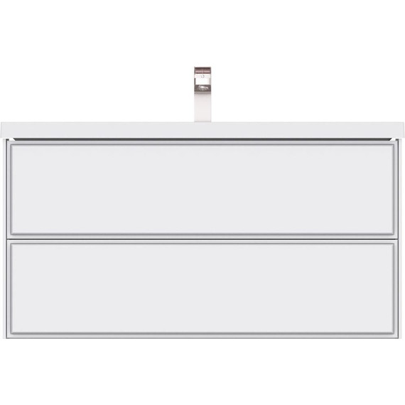 Тумба подвесная с раковиной Mirsant Dante 100 см (раковина Style 100) белый - 6 Тумба подвесная с раковиной Mirsant Dante 100 см (раковина Style 100) белый фото 6