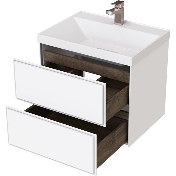 Тумба подвесная с раковиной Mirsant Dante 60 см (раковина Style 60) белый - 5 Тумба подвесная с раковиной Mirsant Dante 60 см (раковина Style 60) белый фото 5