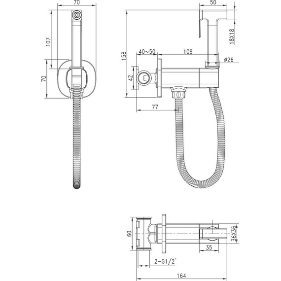 Гигиенический душ Lemark Solo LM7172C - 2 Гигиенический душ Lemark Solo LM7172C фото 2