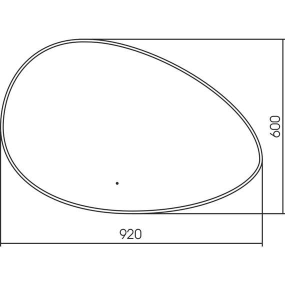 Зеркало Abber Kontur 92 см AG6301SC-0.92 фото 3