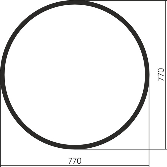 Зеркало Abber Mond 77 см AG6201B, чёрный фото 3
