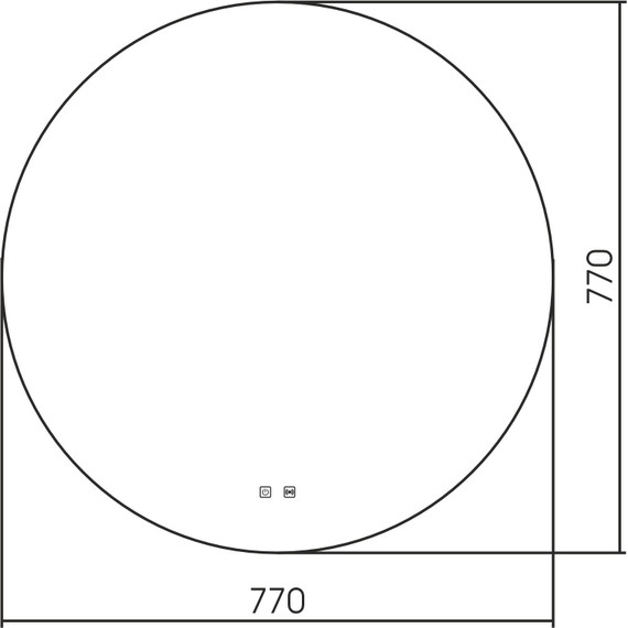 Зеркало Abber Mond 77 см AG6203S-0.77 фото 3