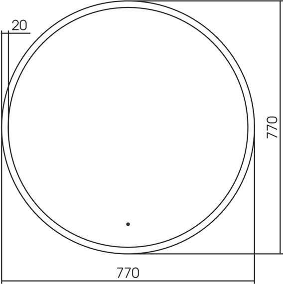 Зеркало Abber Mond 77 см AG6204SCG-0.77, золото фото 3