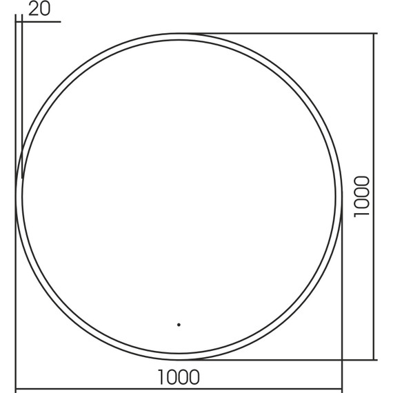Зеркало Abber Mond 100 см AG6204SCGL-1.0, золото фото 3