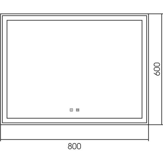 Зеркало Abber See 80 см AG6104SP фото 3