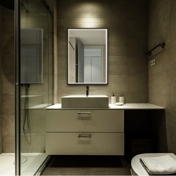 Зеркало Abber See 65 см AG6110SC-0.65, чёрный фото 2