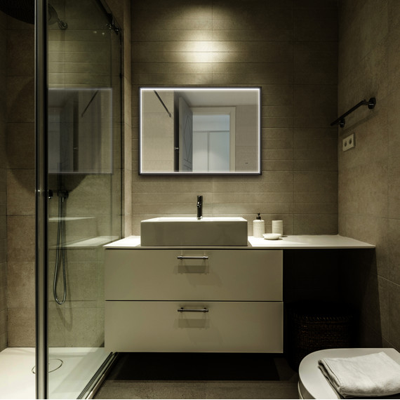 Зеркало Abber See 80 см AG6110SCL-0.8, чёрный фото 2